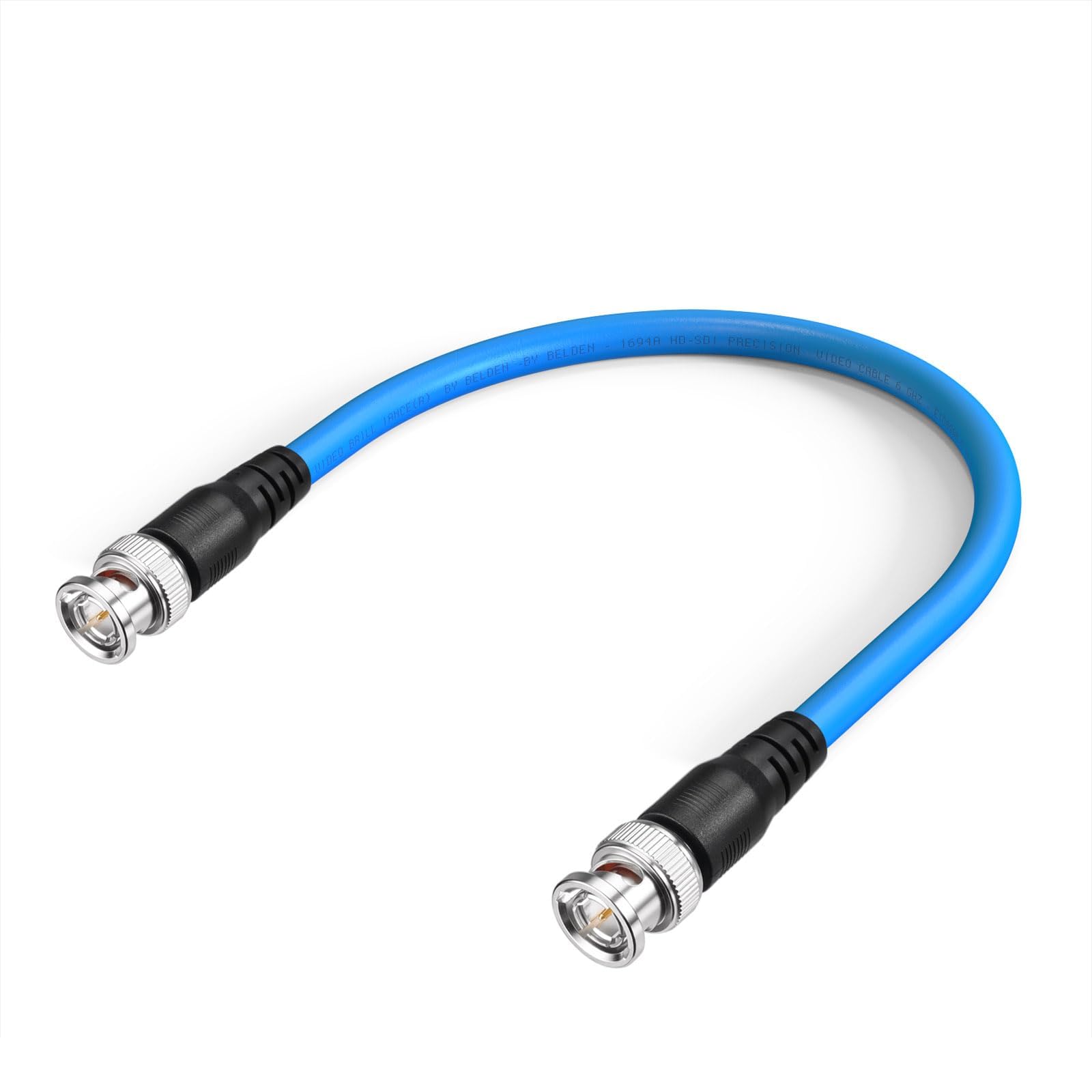 Superbat 3G/6G/12G SDI Cable 1ft BNC Jumper Belden 1694A Cable,Supports HD-SDI/3G-SDI/4K/8K Video,for Cameras Converter,Precision SDI Cord (1Pcs)