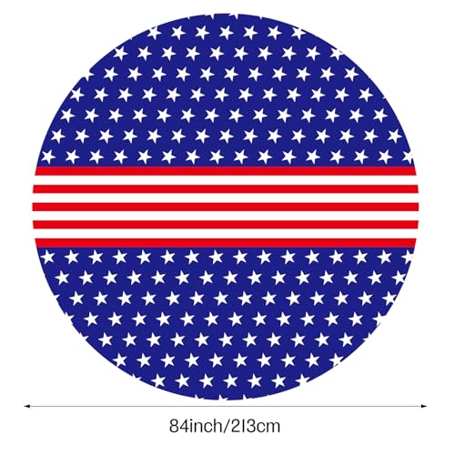Image of Oudain 3 Pcs 4th of July Decoration Tablecloths 84 Inch Plastic 250th Anniversary Patriotic Tablecloth American Flag Red White Blue Disposable Tablecover for Memorial Day Party Supplies (Star)