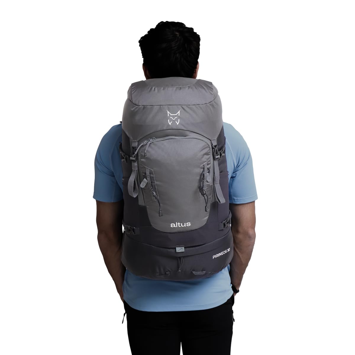 Mochila de travesia con espalda ventilada de 30 l. C: GRIS T: U