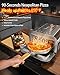 Pizza Oven Indoor, Heats up to 850°F, Makes 12” Pizzas in 90 Seconds, Electric Pizza Oven with 6 Touchscreen Presets, Countertop Pizza Ovens for Kitchen, Recipes & Pizza Stone Peel Included, Dark Grey