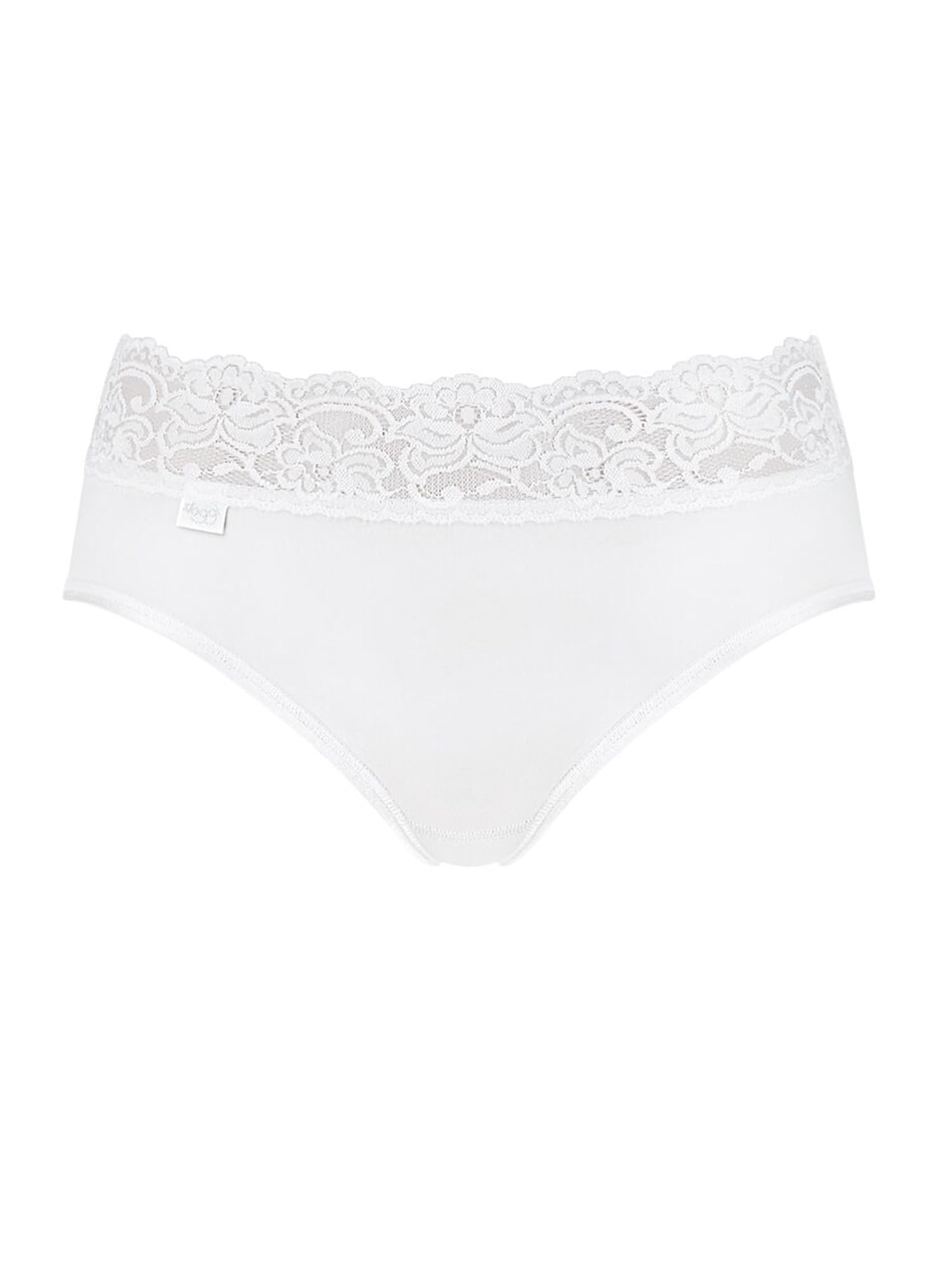 Sloggi Women's White Romance Midi Plain Boxer Brief, 8 (Manufacturer Size: 38)