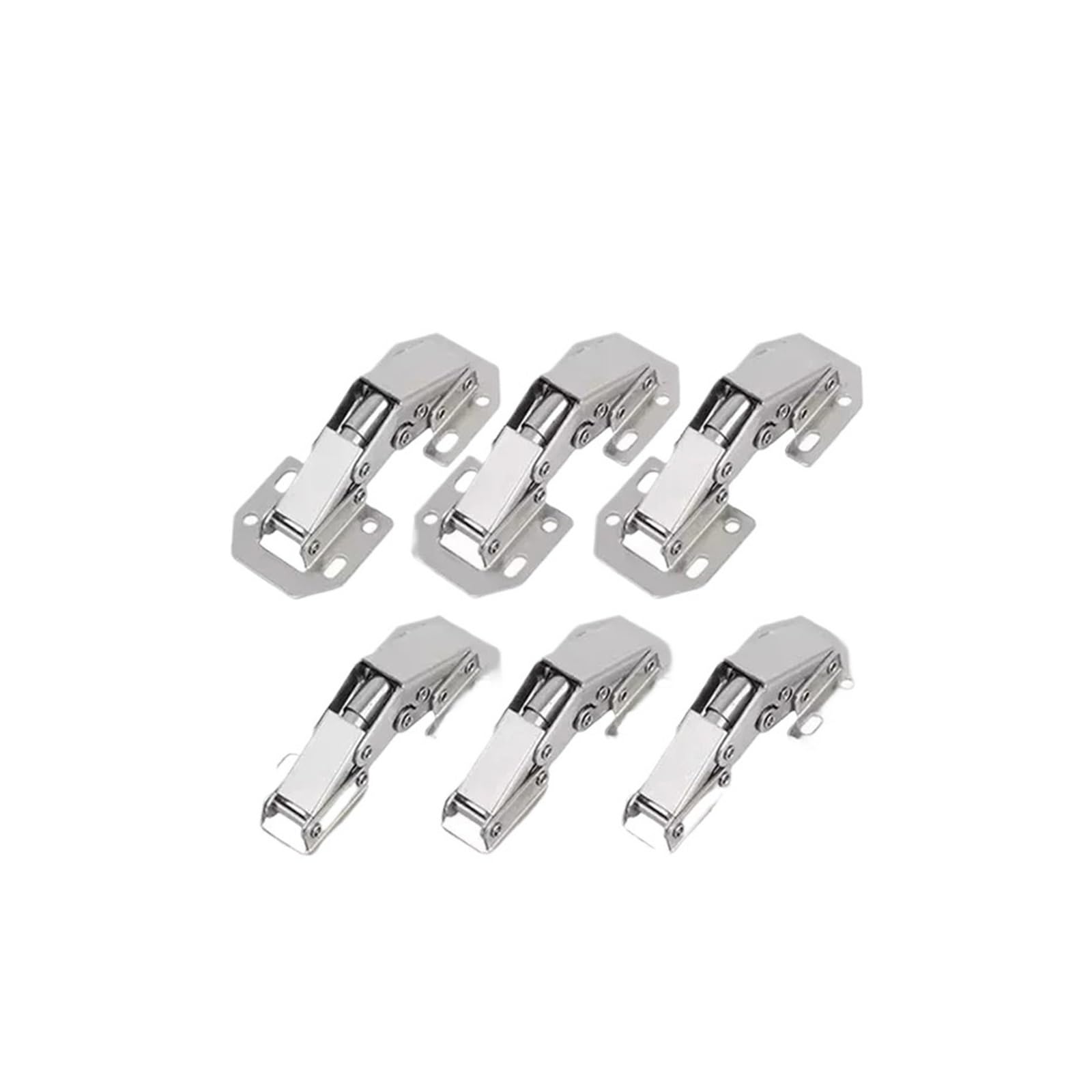 Iklaaqetbxps 6Pcs 90 Degree No-Drill Steel Hydraulic Buffer Hinges For Kitchen Cabinet And Cupboard Doors(6Pcs)