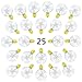 25 Pack of G40 Globe Light Bulbs for String Lights - Fits E12 and C7 Sockets - 5 Watt Replacement Clear Glass Bulbs