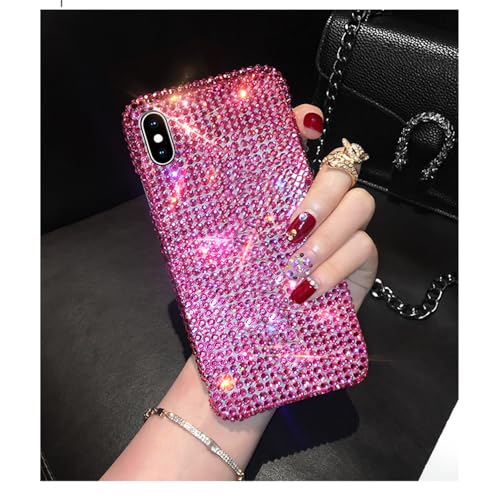 Coque Samsung S22 transparente anti-choc avec strass roses