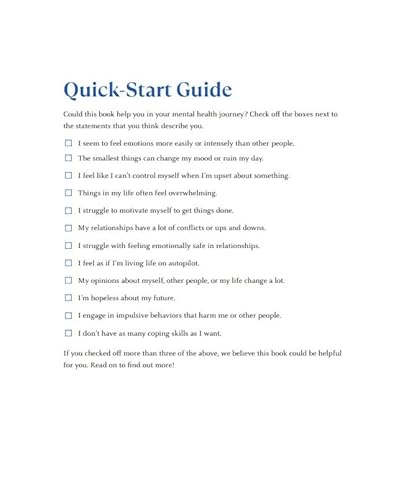 Self-Directed Dbt Skills: A 3-Month Dbt Workbook to Regulate Intense Emotions and Create Lasting Cha