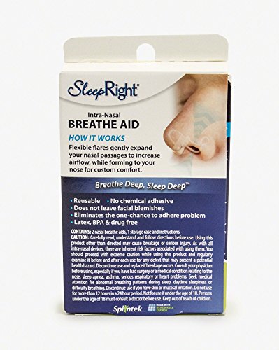 Sleepright Intra-Nasal Breathe Aid - Breathing Aids For Sleep - Nasal Dilator - 30 Day Supply #TOP1