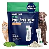 Honest Paws Probiotics for Dogs - Dog Digestion Gut Health Probiotic Powder with Prebiotic Made in The USA, Digestive and Immune Support - Digestive Enzymes with Pumpkin Flavor (30 Sticks)