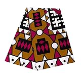 Ankara Fabric 100% Cotton African Print Cloth Wax Block Print Fabric 6 Yards (Brown Kente)