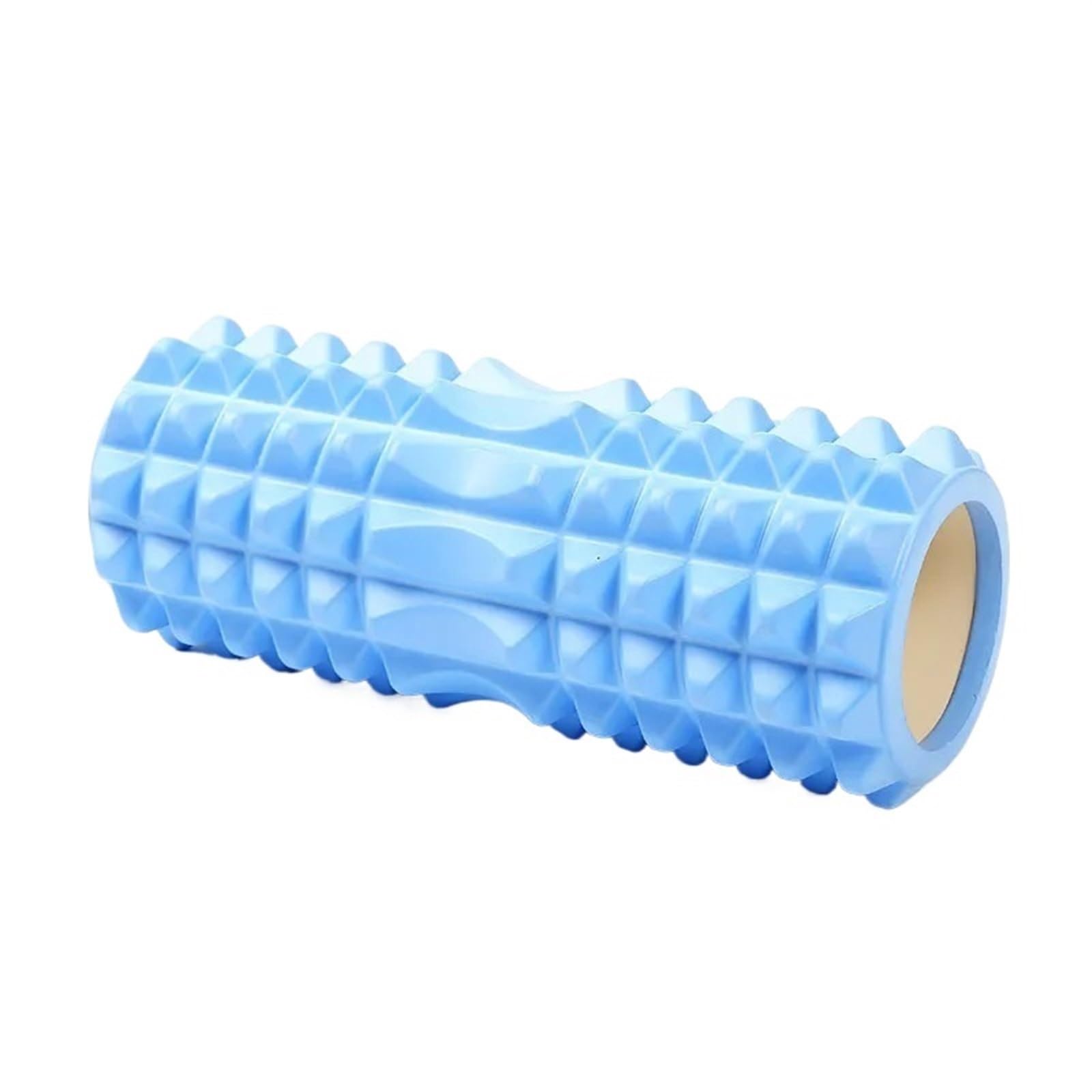 Rullo di Schiuma Colonna Yoga Palestra Fitness Muscolo della Schiena Corpo Rilassamento Massaggiatore Esercizio Yoga Blocco Modellante Allenamento Foam Roller(33CM Light Blue A)