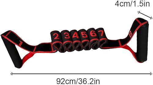 Miniatura 2 de Bandas de resistencia de fitness con asas, banda de resistencia para ejercicios de estiramiento y yoga, ejercicio de tirador de moda, bandas