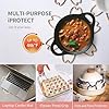 iPROTECT - Stack Expert | Multi-Purpose BPA-Free Silicone Pans & Pots Protector. Set of 2. Trivets for All Cookware Sizes, Protects Coating & Scratches, Dishwasher Safe (Sakura Pink, L) #3