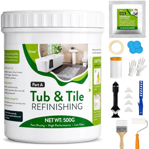 17 oz White Tub and Tile Paint Semi-Gloss Refinishing Kit