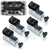 BORDRISE Adattatori per Pneumatici Moto, Set di 4 Adattatori per Pneumatici Moto per Smontagomme per Macchine con Griffe Standard Inferiori a 49 mm Acciaio di Alta qualità Finitura Nichelata