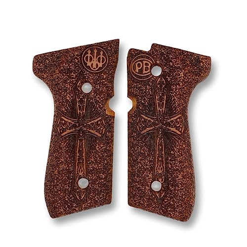 Poignée Beretta 92-F bois de noyer artisanale luxe Ars.028