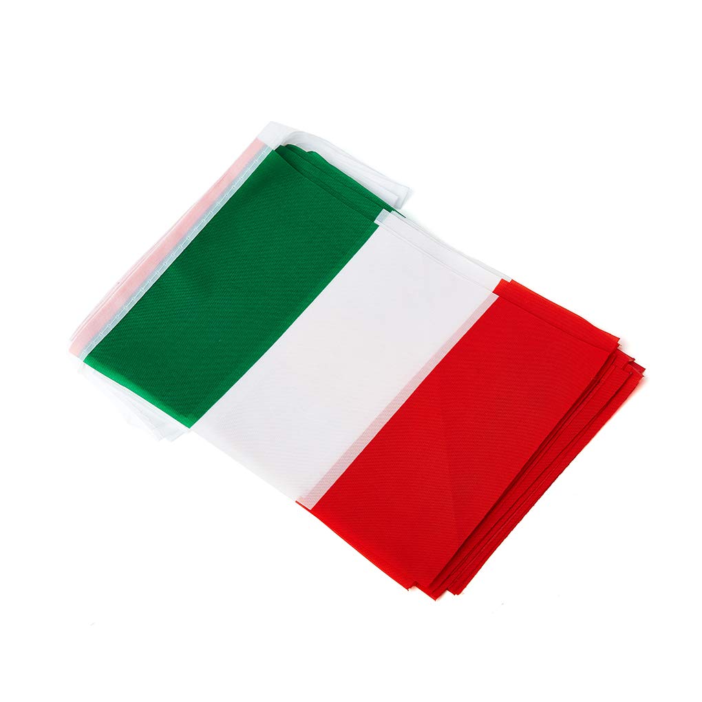 Set di 2 trasferimenti di bandiere italiane su stampa schermo per tessuti lavabili in lavatrice patch bandiera italiana - Italia