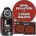 Delta Q - Qool Evolution Roja + 2 packs de 40 cápsulas - Cafetera de cápsulas 19 bares de presión, funcionamiento automático, 3 programaciones de café, depósito de 1 L + 2 Packs 40 capsulas Qalidus