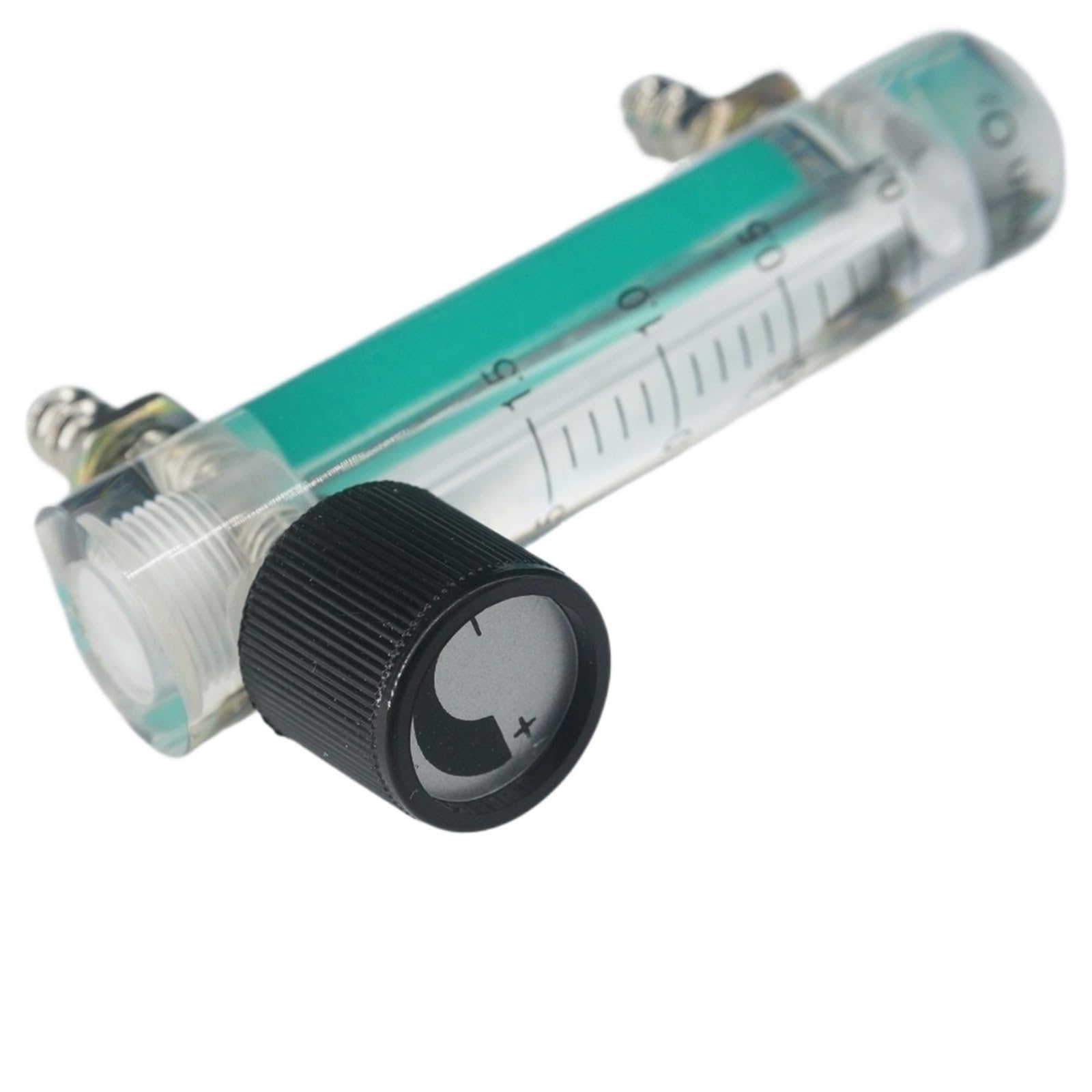 Medidor de Flujo de Aire Regulador de Gas， Caudalímetro rotámetro de oxígeno y Aire gaseoso con válvula de presión de 0,1 MPa(Length 93mm,18 LPM)