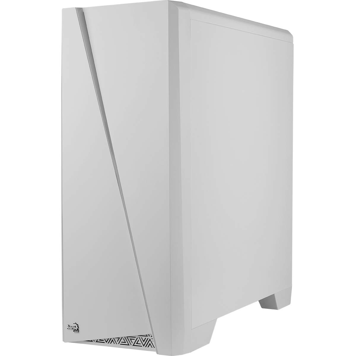 Aerocool CYLON – obudowa PC (pół-pochodnia, ATX, akrylowa ściana boczna, RGB LED z przodu, 13 trybów świecenia, łącznie z wentylatorem 12 cm z tyłu, USB 3.0), biała