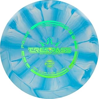 Dynamic Discs Prime Burst Trespass Disc Golf Driver | Frisbee Golf Disc | Maximum Distance Driver | Neutral Flight Pattern | Stamp Colors Will Vary (Blue/White)