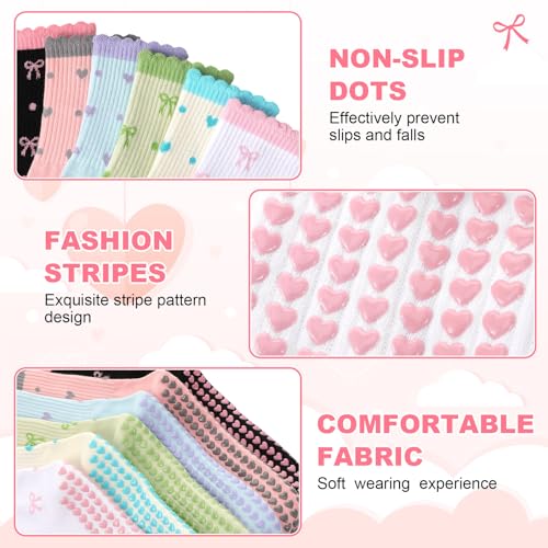 Image of Jspupifip Cute Pilates Socks for Women | Non Slip Yoga Socks with Grips for Barre Workout Athletic Hospital