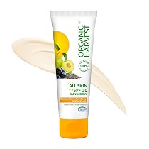 Organic Harvest Sunscreen SPF 30 with Blue Light Technology, Protects From Harmful UVA & UVB Rays, PA+++, Hydrates & Nourished Skin, For All Skin Type, 100% Organic, Sulphate & Paraben Free – 100gm