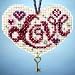 Love Beaded Counted Cross Stitch Charmed Ornaments Kit Mill Hill 2013 I Love MH163106