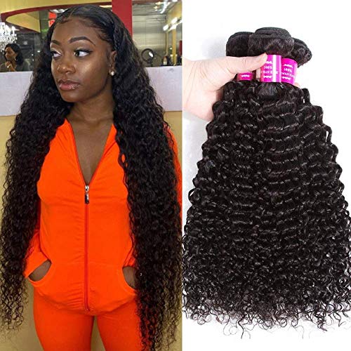 10A Brazilian Kinky Curly Bundles (20 22 24) 100% Virgin Jerry Curl Human Hair Bundles Remy Wet and Wavy Human Hair Weave Bundles
