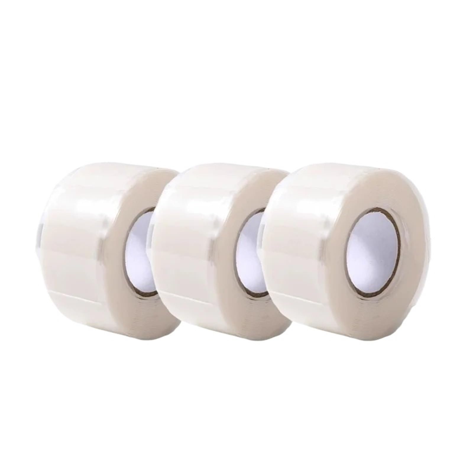 Cinta de agarre silicona autofundible, aislamiento reparación sellado fugas impermeable for fontanería, cintas unión para reparación de tuberías(White 2.5mm X 1.5m,1Roll)