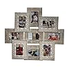 Handcarved mango wood collage picture frames 4×6 picture frames collage for wall decor 9 pack photo collage frame for gallery multi family picture frame set glass front rustic fully assembled whitewas  urban country home decor
