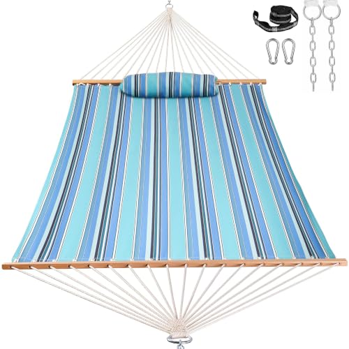 Image of Lazy Daze 12 FT Sunbrella Fabric Hammock, Non-Fading Double Outdoor Hammock