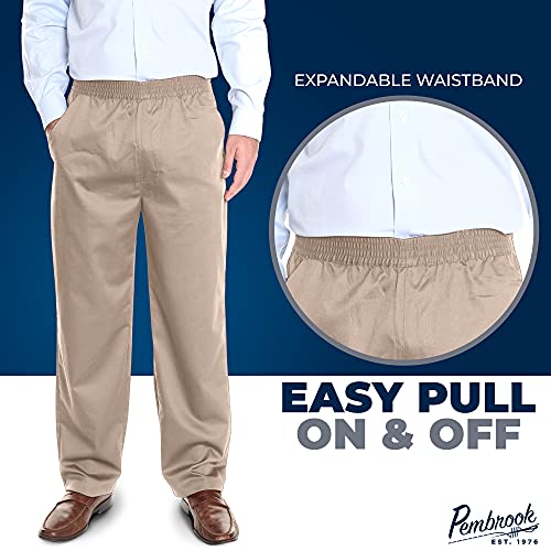 Pembrook Mens Elastic Waist Pants for Seniors Adaptive Mens Pants for