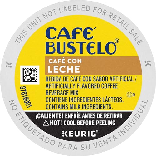 Image of Cafe Bustelo Sweet & Creamy Cafe con Leche Coffee Drink, Keurig K-Cup Pods, 24 Count Box