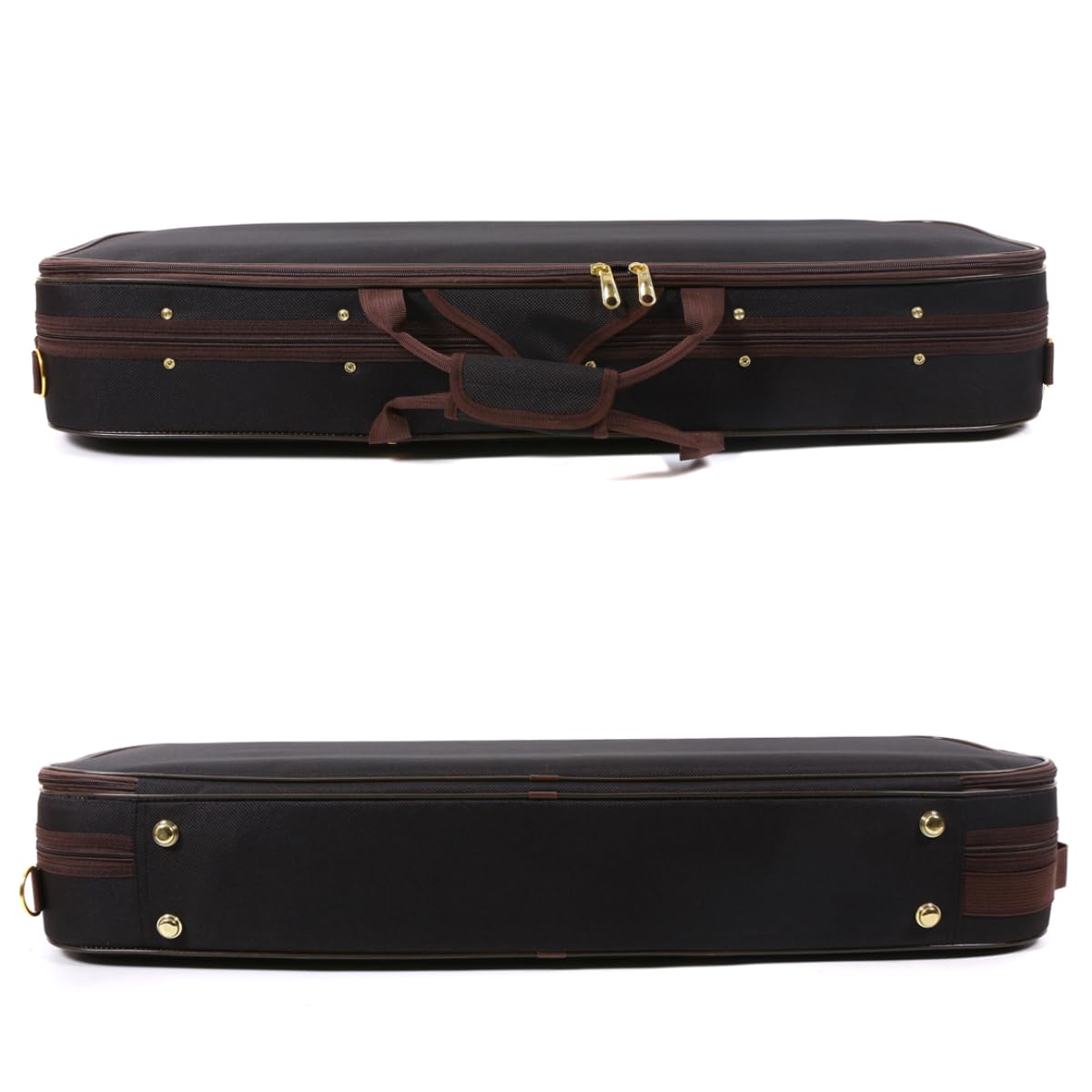 Caja de violín de Lona 4/4 tamaño Completo de Madera Rectangular con Correas duraderas 2 Soporte para Arco Bolsa de violín de Viaje