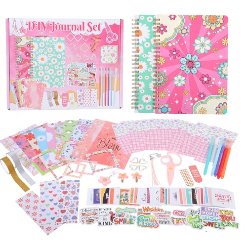 Yoosso 110Pcs Stationery Set Gifts For 8 9 10 11 12 13 Year Old Girls Diary And Scrapbook Kit Teenage Girl Gifts Ages 8-14