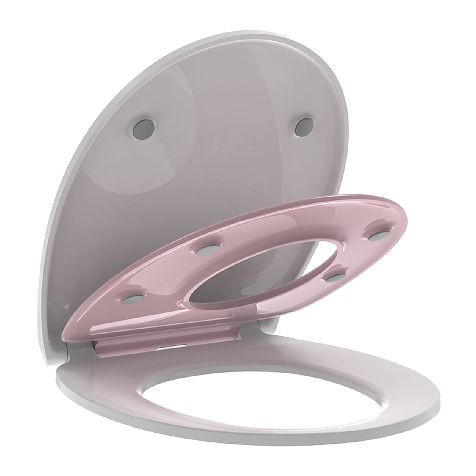 Soft Close Close Toilet seat, Durable Front Hinge Plastic, Adjustable, Lightweight, Portable, User-Friendly, Compact, Heavy, Duty, Closed