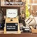 Wooden Suggestion Box with Acrylic Sign Holder, Locking Donation Box for Prayer, Comment , Ballot & Fundraising, Office Feedback Box With 50 Suggestion Cards and Pens, Wall Mounted or Countertop