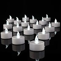 Vista 11 de Velas de té sin llama, funcionan con pilas, velas LED de té, paquete de 100 velas falsas parpadeantes a granel para bodas, fiestas, cumpleaños