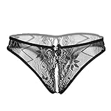 KIMODO Mujeres Tangas Mujeres Atractivas Tanga Sujetador Lencería de Encaje Malla Hueco G Strings Bragas Sexy Ropa Interior Encaje Erótico Bragas Transparentes