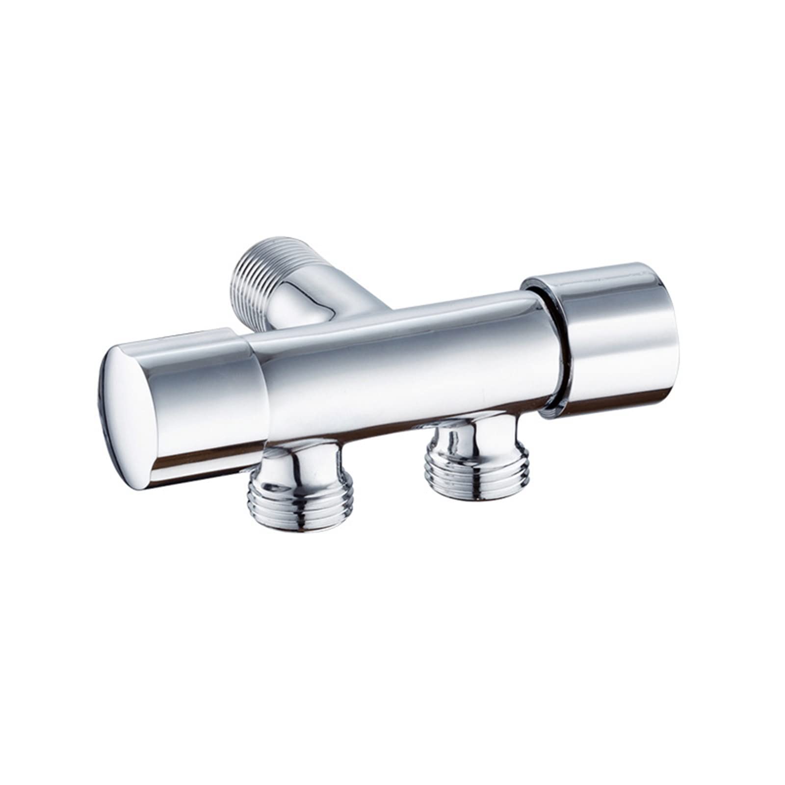 HDPHCRIUN Bathroom Angle Valve Copper Double Outlet G1/2 for Shower Head Toilet Sink Basin Water Heater Bidet Sprayer 1Pcs(T-Adapter)