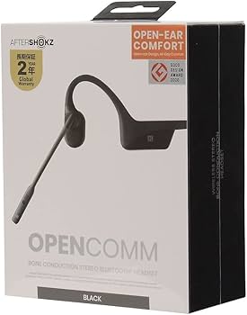 Amazon.co.jp: Aftershokz アフターショックス OpenComm(ブラック) 骨