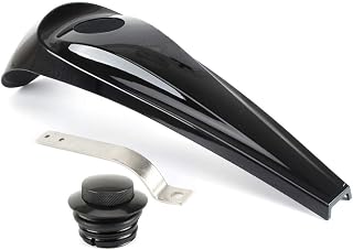 Motorcycle Smooth Dash Fuel Console Gas Tank Cap Covers w/Sealing Strip For Harley Touring Electra Glide Street 2008-2018