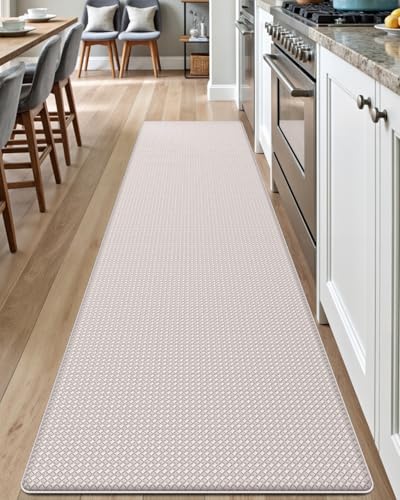 DEXI Kitchen Floor Mats Cushioned Anti Fatigue, 23x86, Large Long Standing Runner Rug Waterproof, Comfort Memory Foam Padded for Front Sink Laundry, Ivory -  Derxi