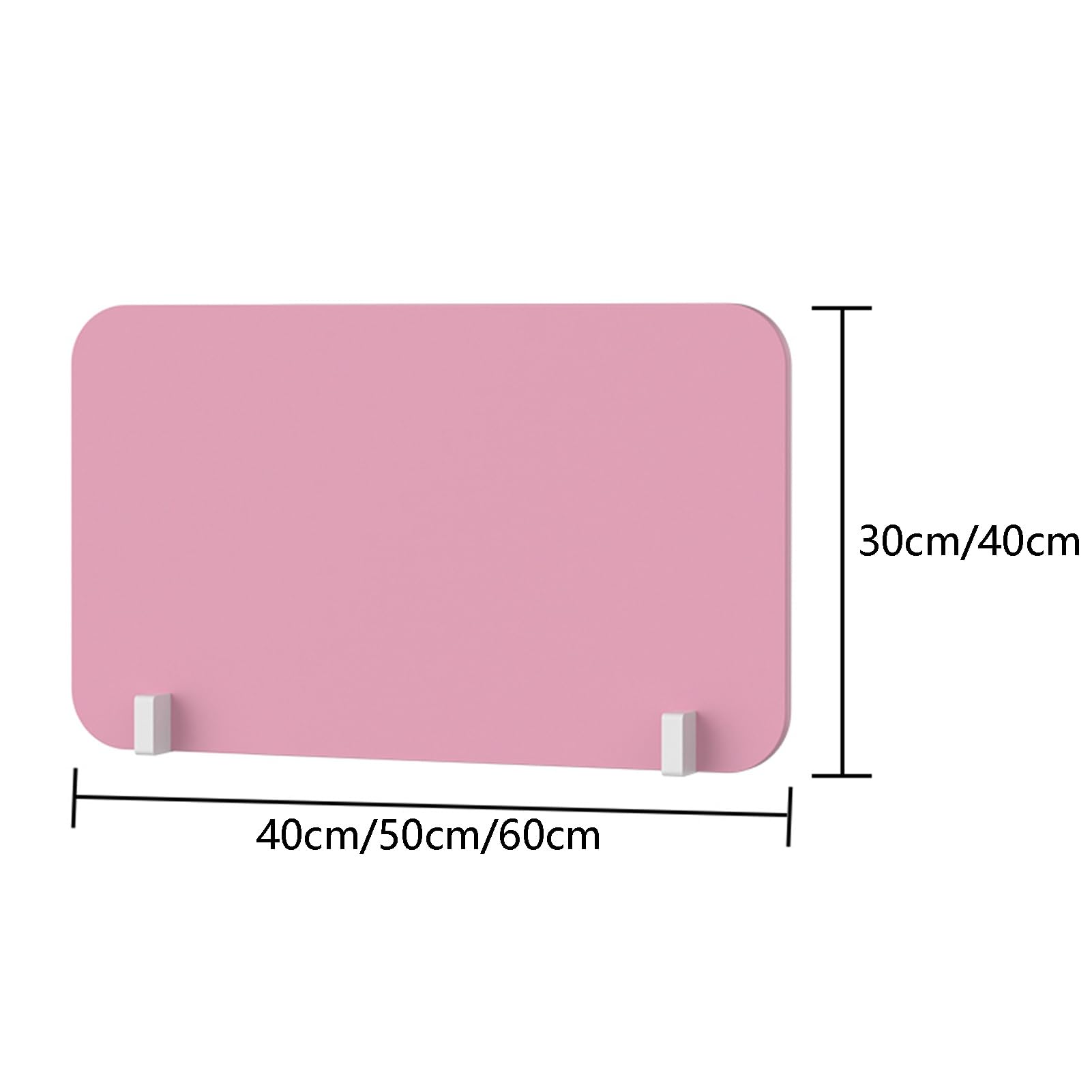 Divisor de panel de privacidad para escritorio, independiente, para oficina, aula, hogar, color rosa, 30 x 40 cm, reducción de ruido y distracciones visuales