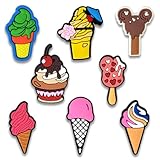 Zanerolan Ice Cream Shoe Decoration Charms for Clog, Sweet Desserts Charms Accessories