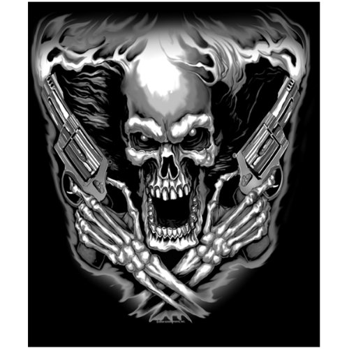 Camiseta de manga comprida Hot Leathers Black Assassin dupla faceHot Leathers Medium preto GMD2076 B