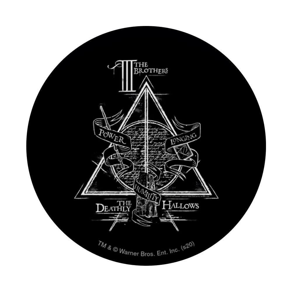 Harry Potter The Brothers: The Deathly Hallows PopSockets Adhesive PopGrip, Black - Image 3