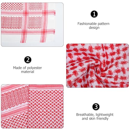 Pañuelo árabe rojo de excelente confección y diseño moderno Angoily 3