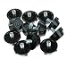 Soccer studs - various types and sizes (Black rubber, 8 x 10mm + 4 x 12mm)