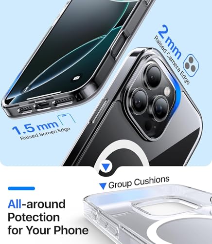 Image of Back Case Cover for Apple iPhone 16 Pro | Mag-Safe Compatible | Transparent Mobile Phone Case Cover for Apple i Phone 16Pro | i Phone 16 Pro TPU Transparent Back Cover Case