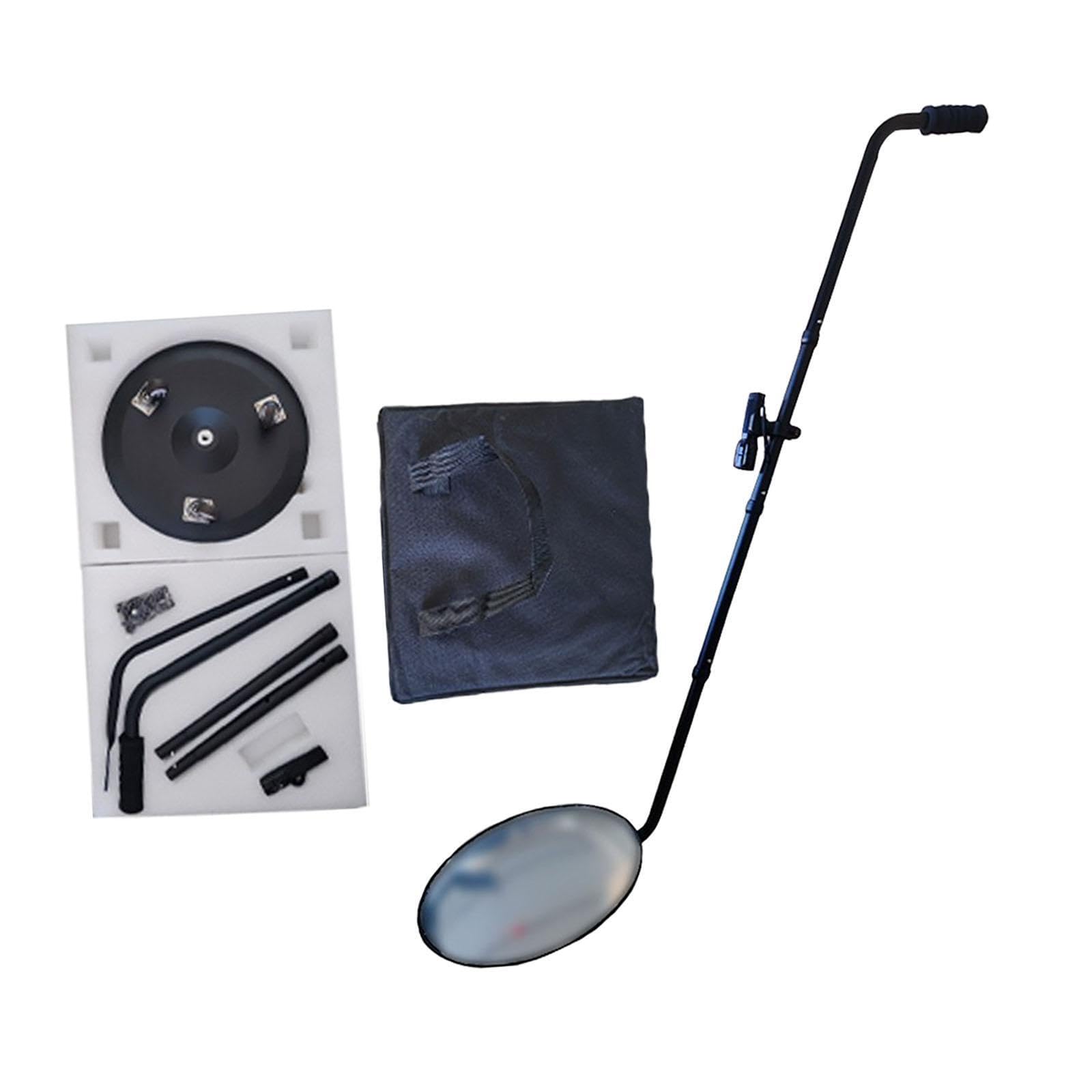 Espejo de inspección Ligero con Poste telescópico y luz LED Brillante para reparación de automóviles. Comprobación mecánica del vehículo. Espejo inspección telescópico con luz LED.